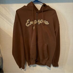 Empyre Brown Zip-Up Hoodie